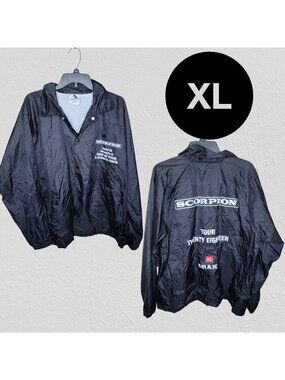 Drake Scorpion Tour Promo OVO Rap Black Nylon Coach Jacket size XL
